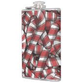 ねじれた赤ストライプの抽象芸術キャンディカン フラスク (左)
