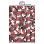 ねじれた赤ストライプの抽象芸術キャンディカン フラスク (裏面)