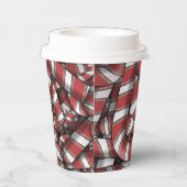 ねじれた赤ストライプの抽象芸術キャンディカン 紙コップ (右)