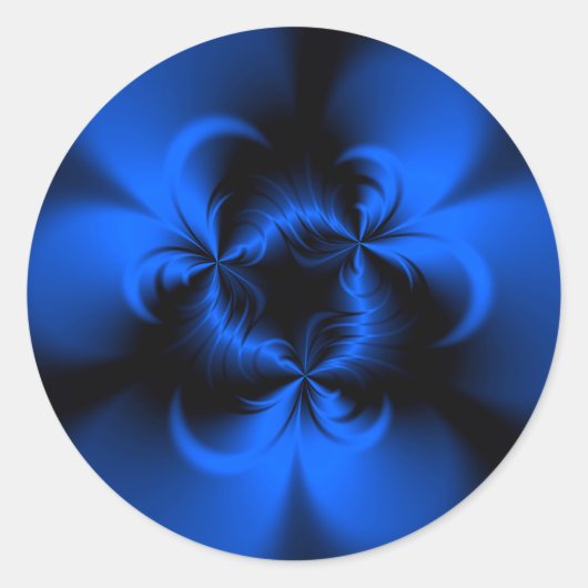 ねじれた青 ラウンドシール (正面)