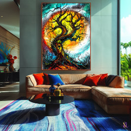 ねじれた魅惑の木 – ゴシック様式のファンタジー ポスター