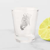 ねじれた黒いのゼブラストライプー ショットグラス (裏面)