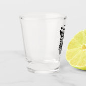 ねじれた黒いのゼブラストライプー ショットグラス (左)