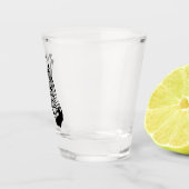 ねじれた黒いのゼブラストライプー ショットグラス (右)