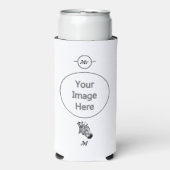 ねじれた黒いのゼブラストライプー スリム缶クーラー (Seltzer正面)