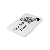 ねじれた黒いのゼブラストライプー バスマット (アングル)