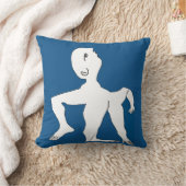 ねじれた，抽象芸術マン，アート， クッション (ブランケット)