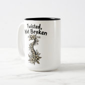 ねじれていない割れ側脊柱症認識度 ツートーンマグカップ (正面左)