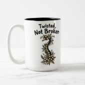 ねじれていない割れ側脊柱症認識度 ツートーンマグカップ (左)