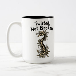 ねじれていない割れ側脊柱症認識度 ツートーンマグカップ