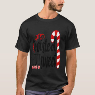 ねじれながらも甘いおもしろいクリスマスキャンディの甘いシャツ Tシャツ
