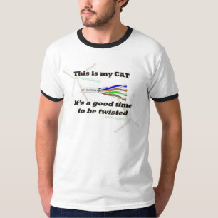 ねじれる猫 Tシャツ