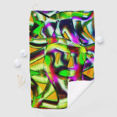 ねじれカラフル切り出しライム...ノッチ付きスクラッチ ゴルフタオル (インサイチュ)