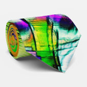 ねじれカラフル切り出しライム...ノッチ付きスクラッチ ネクタイ (ロール)