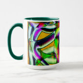 ねじれカラフル切り出しライム...ノッチ付きスクラッチ マグカップ (左)