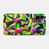 ねじれカラフル切り出しライム...ノッチ付きスクラッチ Case-Mate iPhoneケース (裏面(横))