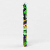 ねじれカラフル切り出しライム...ノッチ付きスクラッチ Case-Mate iPhoneケース (裏面/右)