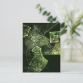 ねじれバランス抽象芸術アートポストカード ポストカード (スタンド正面)