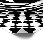 ねじれマインド12インチx 16インチ白黒オペアート ポスター (角)