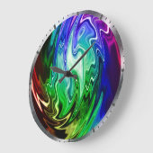 ねじれマルチカラーを開く ラージ壁時計 (傾斜)