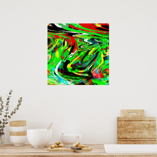 ねじれ抽象化 ポスター (キッチン)