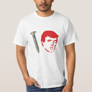 ねじドナルド・トランプのおもしろいな政治プッシュバック Tシャツ