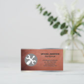 ねじドライバーレンチ |レザーテクスチャ 名刺 (スタンド正面)