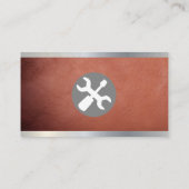 ねじドライバーレンチ |レザーテクスチャ 名刺 (裏面)