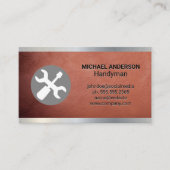 ねじドライバーレンチ |レザーテクスチャ 名刺 (正面)