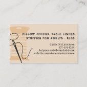 ねじピンのスプール、針の裁縫ビズカード 名刺 (裏面)