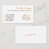 ねじレンチ、手描き。修復サービス，整備士 名刺 (正面/裏面)