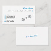 ねじレンチ、手描き。修復サービス,整備士 名刺 (正面/裏面)