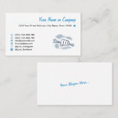 ねじレンチ、手描き。修復サービス，整備士 名刺 (正面/裏面)