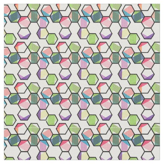ねじ付き六角形 ファブリック (クローズアップ)