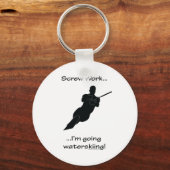 ねじ作業…流水スキー キーホルダー (正面)