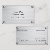 ねじ名刺が付いているのどによってブラシをかけられる金属 名刺 (正面/裏面)