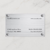 ねじ名刺が付いているのどによってブラシをかけられる金属 名刺 (裏面)