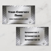 ねじ名刺が付いている金属の一見のプレート 名刺 (正面/裏面)