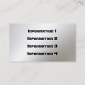 ねじ名刺と金属板 名刺 (裏面)