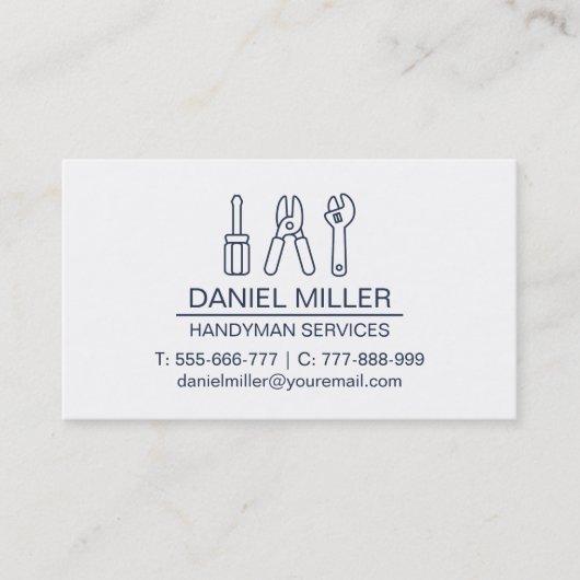 ねじ回しワイヤーカッタースパナ外形手回し 名刺 (正面)