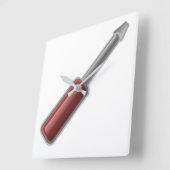 ねじ回し スクエア壁時計 (傾斜)