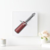 ねじ回し スクエア壁時計 (ホーム)