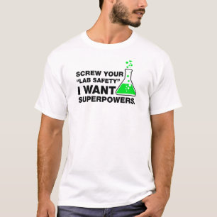 ねじ実験室の安全、おもしろいな科学 Tシャツ