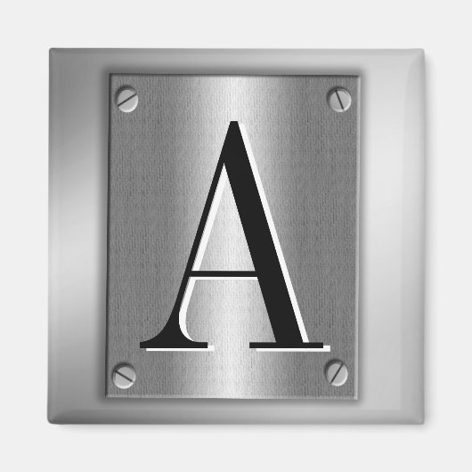 ねじ磁石で金属の外観にモノグラムを追加 マグネット (正面)