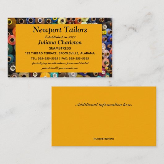 ねじ筋の編集可能スプール仕立て 名刺 (正面/裏面)