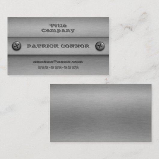 ねじ込み式メタル名刺 名刺 (正面/裏面)