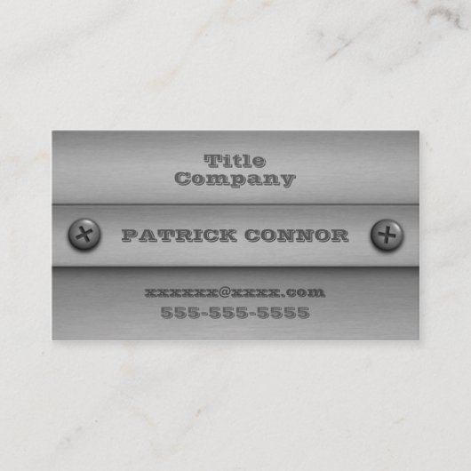 ねじ込み式メタル名刺 名刺 (正面)