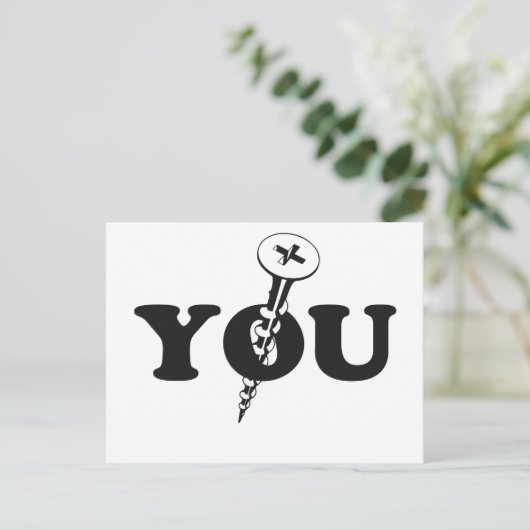 ねじ込む ポストカード (スタンド正面)