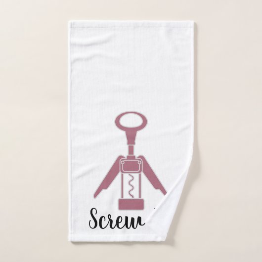 「ねじ込む」ワインオープナーキッチンハンドタオル ハンドタオル (ハンドタオル)