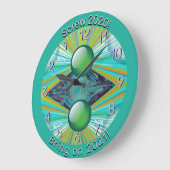 ねじ2020 -惑星に2021光線を照射抽象芸術 ラージ壁時計 (傾斜)